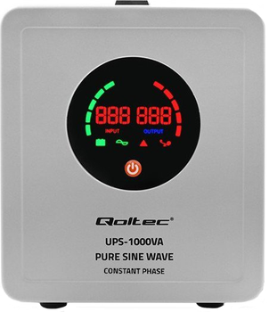 UPS Qoltec Pure Sine Wave 1000VA/700W Stala faza (50717) (955555903275418) - Outlet