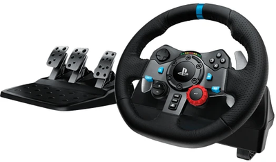 Дротове кермо Logitech G29 Driving Force PC/PS3/PS4/PS5 Black (941-000112) (2411LZG0RJ29) - Уцінка