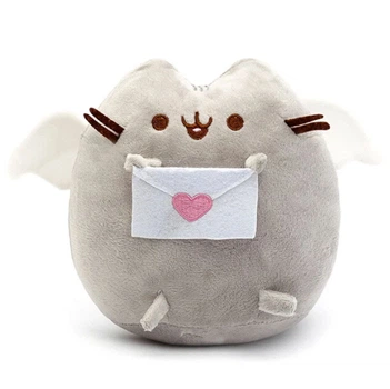 Мягкая игрушка Pusheen cat Пушин кэт с письмом в лапках 23х25 см Серый n-11984