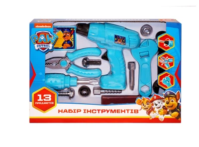 Набір інструментів 13 предметів. Ігровий набір TM “PAW Patrol”