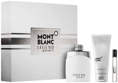 Набір для чоловіків Montblanc Legend Spirit Pour Homme Туалетна вода 100 мл + Мініатюра Туалетна вода 7.5 мл + Гель для душу 100 мл (3386460145213)