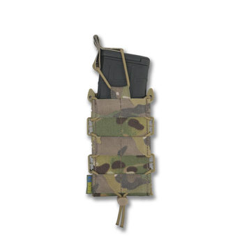 Жорсткий посилений тактичний підсумок Kiborg GU Single Mag Pouch Multicam