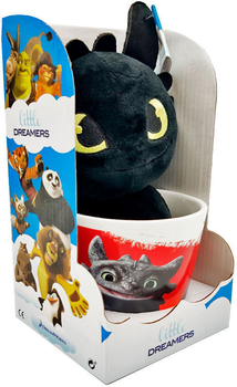 Zestaw upominkowy Dreamworks Animation How to Train Your Dragon Toothless Filiżanka 350 ml + Maskotka 18 cm (8028716159906)