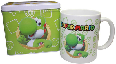 Zestaw upominkowy Nintendo Super Mario Bros Yoshi Filiżanka 330 ml + Skarbonka (8029085817244)