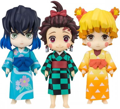 Набір фігурок Tamashii Nations Demon Slayer Kimetsu No Yaiba Entertainmet District 3 шт 9см (4573102639677)