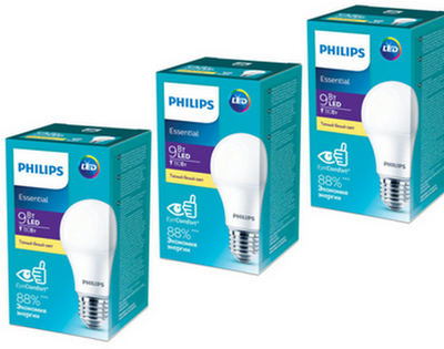 Светодиодная лампа Philips ESS LEDBulb 9W E27 3000K 230V 1CT/12- 3 шт (929002299287R)