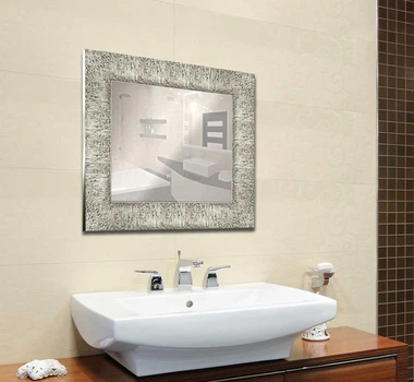 Зеркало настенное в раме Factura Steel textured 47х47 см сталь