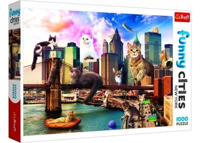 Пазли Коти у Нью-Йорку (1000 елементів). Funny Cities. Trefl