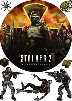 Сахарная съедобная картинка Сталкер 2 (STALKER 2) А4 (p1900)
