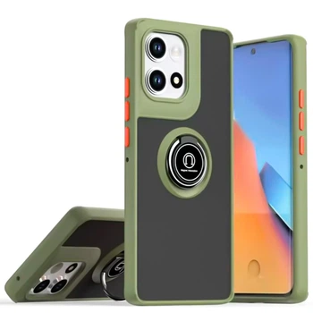 Чехол - накладка TPU Color Matte Ring для Motorola Edge 50 оливковый