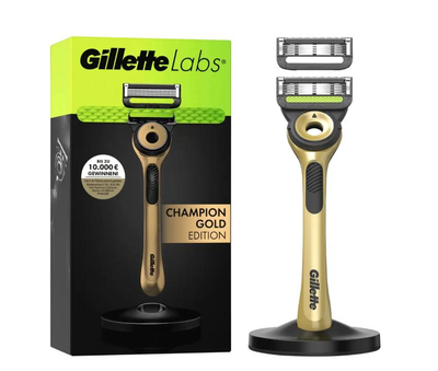 Верстат для гоління Gillette Labs Champion GOLD edition з магнітною док-станцією 2 леза