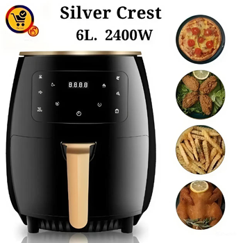 Безмасляна фритюрниця SILVER CREST S-18, 6 літрів, 2400 Вт - аерогриль для смаження без олії, мультипіч для здорового харчування