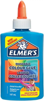 Клей Elmer's Colour PVA Glue 147 мл идеален для создания слаймов Элмерс Синий (01202)