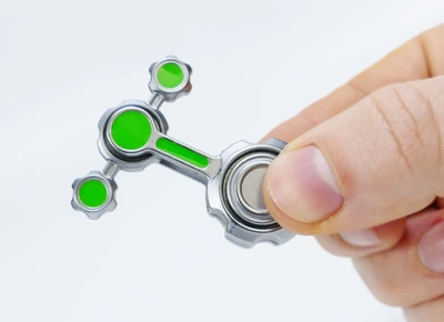 Антистресс Spinner Luminous Фиджет Игрушка Спиннер Двойной Маятник Светящийся в темноте (01196)