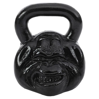 Гиря тренировочная цельная чугунная Iron head Monkey Zelart (TA-9930) 25кг Черный