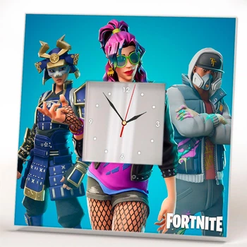 Годинник «Персонажі гри Fortnite. Фортнайт» сувенір для фанатів відеоігор, прикраса дитячої, спальні, ігрової кімнати