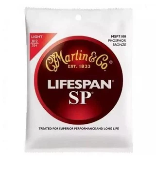 Струны для акустической гитары Martin MSP7100 SP Lifespan Phosphor Bronze Light (12-54)