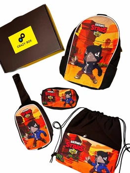 Подарочный набор Бравл Старс Brawl Stars Ворон в коробке Crazy Box подарок мальчику
