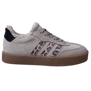 Женские зимние кеды Casual beige (3936_37) бежевая замша