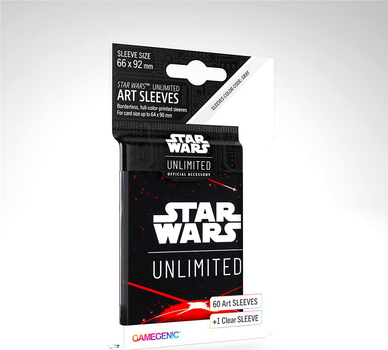 Набір кишень для карт Gamegenic Star Wars Unlimited Art Sleeves Space Червоні (4251715414019)