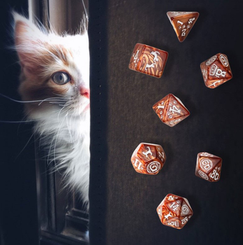 Zestaw kości Q-Workshop Cats Dice Kit Koci Muffin 7 elementów (5907699496563)