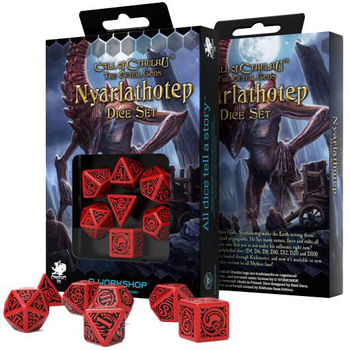 Zestaw kości Q-Workshop Nyarlathotep Dice Kit Zew Cthulhu 7 elementów (5907699493616)