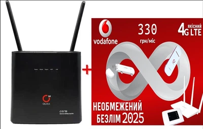 Cтационарный 4G роутер WI-FI 3G/4G LTE OLAX AX9 PRO 4000 мАч + Подарок – симкарта для интернета Vodafone