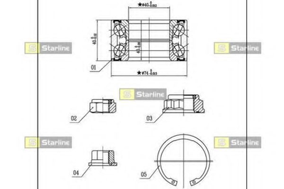Підшипник колісний OCTAVIA I StarLine (LO03455)