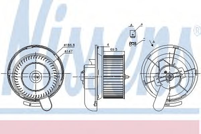 Вентилятор салону Nissens (87145)