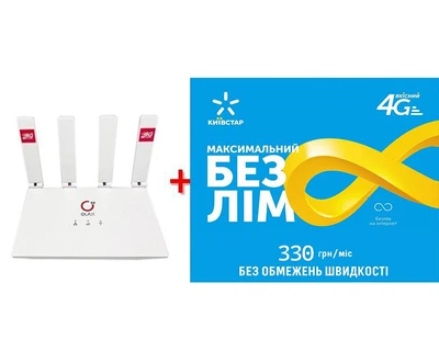 Универсальный стационарный 4G роутер WI-FI 3G/4G LTE OLAX MC50 + Подарок - симкарта для интернета Киевстар