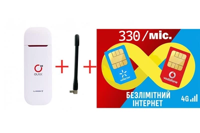 Универсальный 4G модем/роутер USB WI-FI 3G/4G LTE Olax U90H + 1 антенна 4G(LTE) 4 db + Подарок - симкарта для интернета