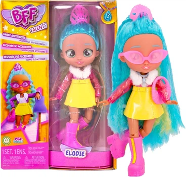 Кукла BFF BY CRY BABIES Кукла Элоди с длинными волосами, тканевой одеждой и 9 аксессуарами