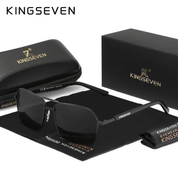 Мужские поляризационные солнцезащитные очки KINGSEVEN 9201 Black Gray