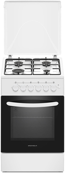 Плита газовая с электрической духовкой Grunhelm FM5611W (BP122503)