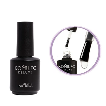 Топ KOMILFO для гель лаку Top Coat без ЛШ без УФ фільтрів 15 мл