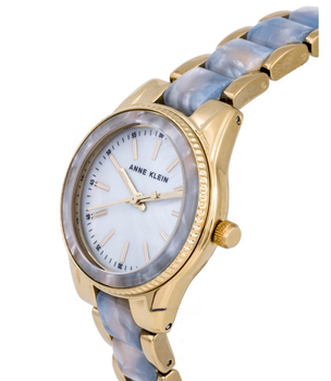 Женские часы Anne Klein AK/3212LBGB в золотом исполнении с перламутровым экраном.