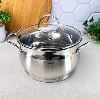 Каструля з кришкою 6.8 л з багатошаровим дном Ringel
