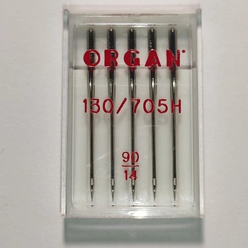 Иглы швейные универсальные ORGAN № 90 пластиковый бокс 5 штук для бытовых швейных машин (6527)