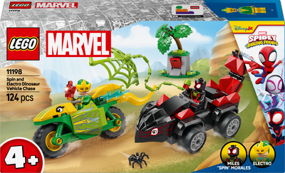Конструктор LEGO Marvel Гонки на электромобилях с динозаврами 124 детали (11198)