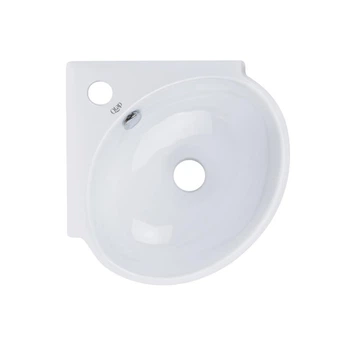 Керамическая угловая раковина QTAP LEO QT11115010WN