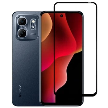 Защитное стекло Fiji Premium для Infinix Hot 50i (X6531 / X6531B) полная проклейка Anti-Static черный