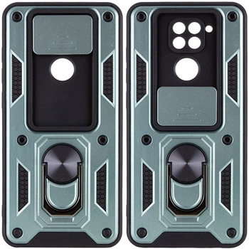 Чехол Fiji Camera Defence для Xiaomi Redmi Note 9 бампер с защитой камеры Green