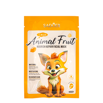 Маска для лица питающая Sadoer Animal Fruit Lemon тканевая 25 г (SD33857)