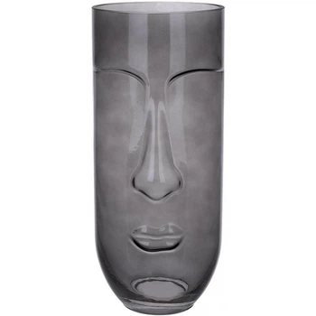 Ваза скляна Ariadne «Face» Ø12х28см, сірий (236600)