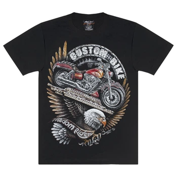 Футболка Custom Bike - Freedom Riders (3D, світиться в темряві) (Rock Chang, 3D-Special Effects-The Absolute collections-glow in the dark), Розмір L
