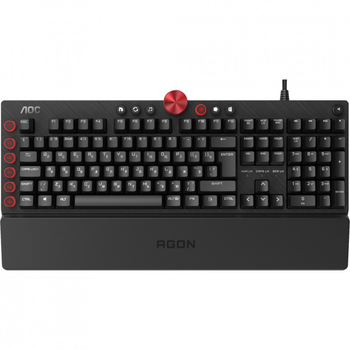 Клавіатура AOC AGK700 RGB Cherry MX Red USB Black (AGK700DR2R) (236703)
