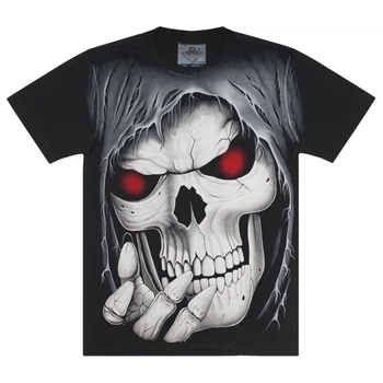 Футболка Череп у каптурі з червоними очіма (Rock Eagle, Total t-shirt), Розмір M