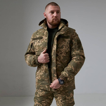 Зимова тактична куртка Tactical WinterGuard Pro-X з підкладкою Omni-Heat піксель розмір 2XL