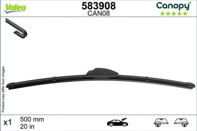 Бескаркасная щетка стеклоочистителя Valeo 500 мм (583908)