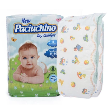 Дитячі підгузки Paciuchino 6 XL (15-30кг) 14 шт памперси для новонароджених одноразові